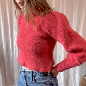 Eleven Six 100% Baby Alpaca Cropped Pullover Sweater XS/XXS